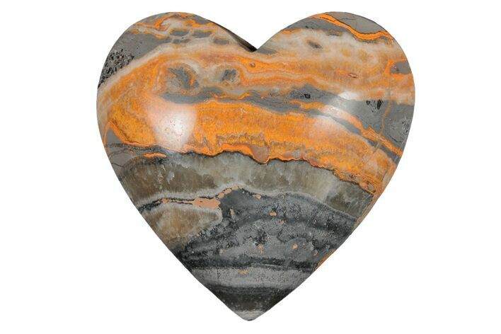 Polished Bumblebee Jasper Heart - Indonesia #210554